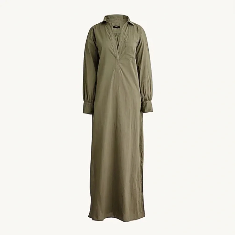 J.Crew Garment-dyed cotton poplin shirtdress
